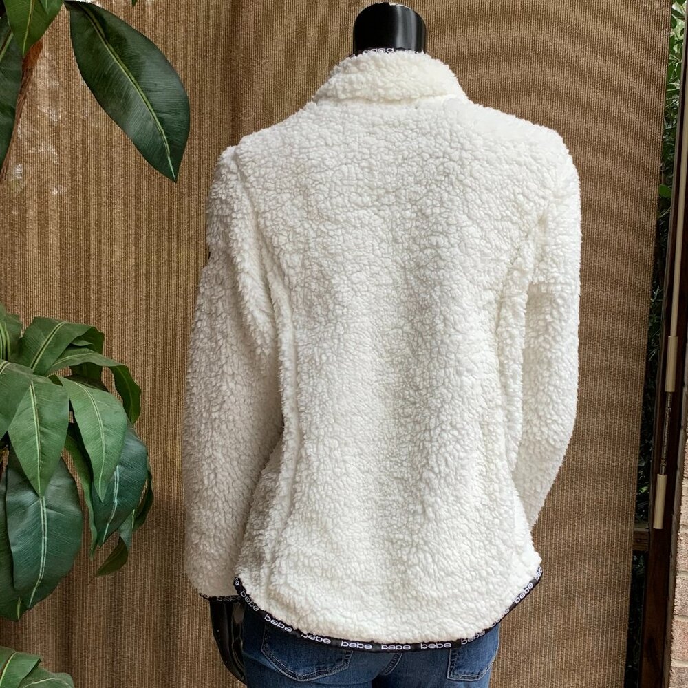 Bebe Sport Faux Shearling Jacket Sz S - Picture 7 of 14